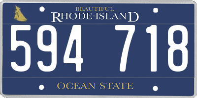 RI license plate 594718