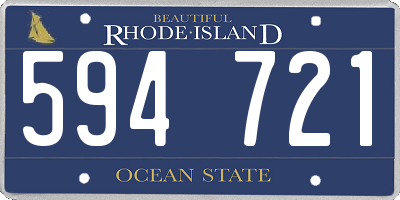 RI license plate 594721
