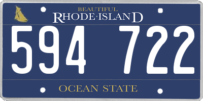 RI license plate 594722