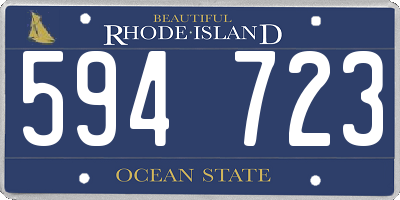RI license plate 594723
