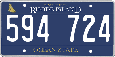 RI license plate 594724