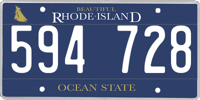 RI license plate 594728