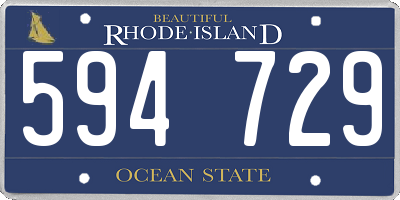 RI license plate 594729