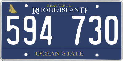 RI license plate 594730