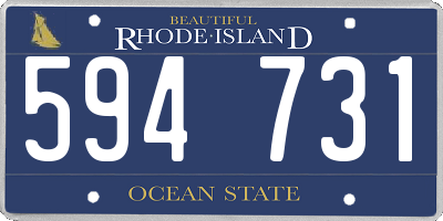 RI license plate 594731