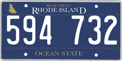 RI license plate 594732