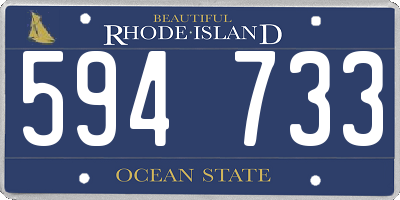 RI license plate 594733