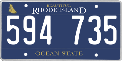 RI license plate 594735