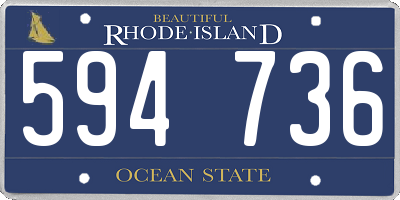 RI license plate 594736