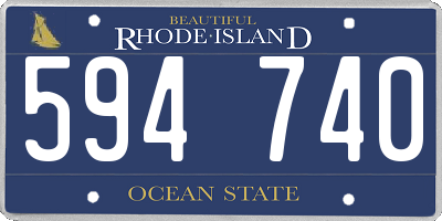 RI license plate 594740