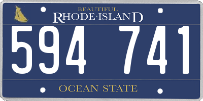 RI license plate 594741