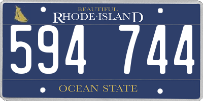 RI license plate 594744