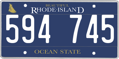 RI license plate 594745
