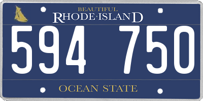 RI license plate 594750