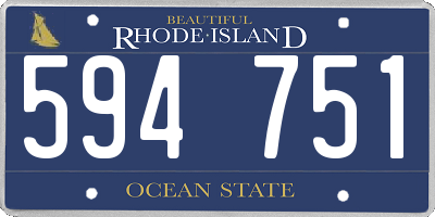 RI license plate 594751