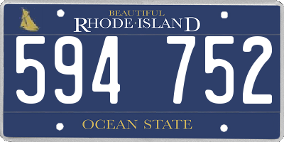 RI license plate 594752