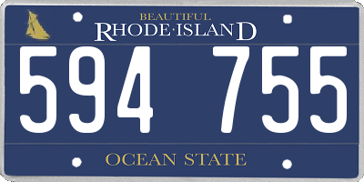 RI license plate 594755