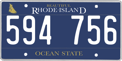 RI license plate 594756