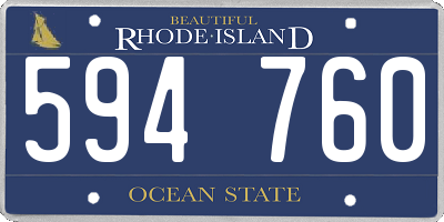 RI license plate 594760