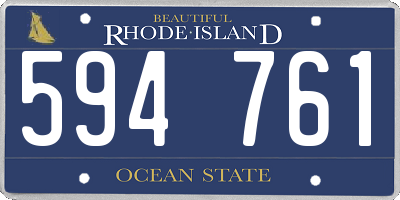 RI license plate 594761