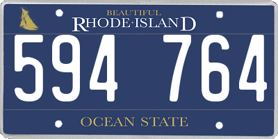 RI license plate 594764