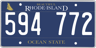 RI license plate 594772