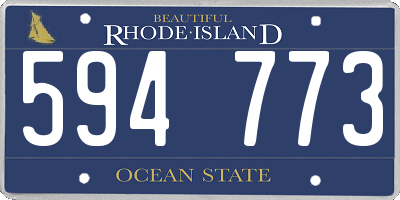 RI license plate 594773