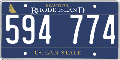 RI license plate 594774