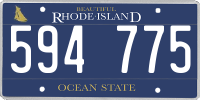 RI license plate 594775