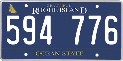 RI license plate 594776
