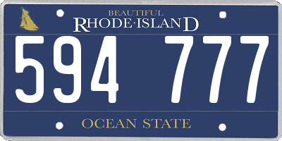 RI license plate 594777