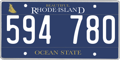 RI license plate 594780