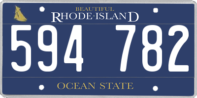 RI license plate 594782