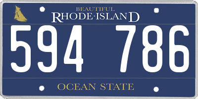 RI license plate 594786