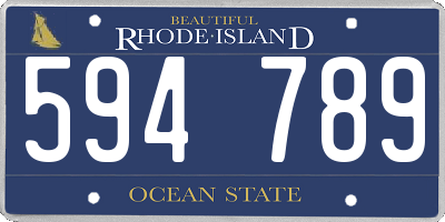 RI license plate 594789
