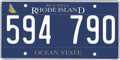 RI license plate 594790
