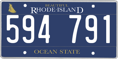 RI license plate 594791
