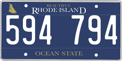 RI license plate 594794