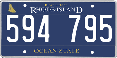 RI license plate 594795