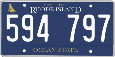 RI license plate 594797