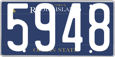 RI license plate 5948