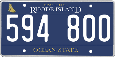 RI license plate 594800
