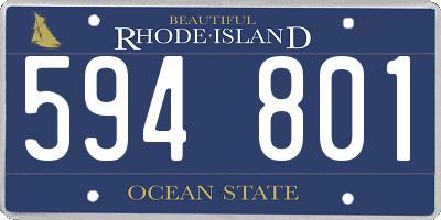 RI license plate 594801