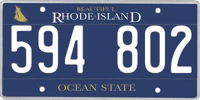 RI license plate 594802