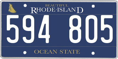 RI license plate 594805