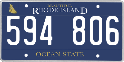 RI license plate 594806