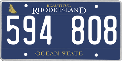 RI license plate 594808