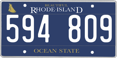 RI license plate 594809