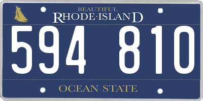 RI license plate 594810