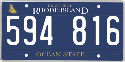 RI license plate 594816